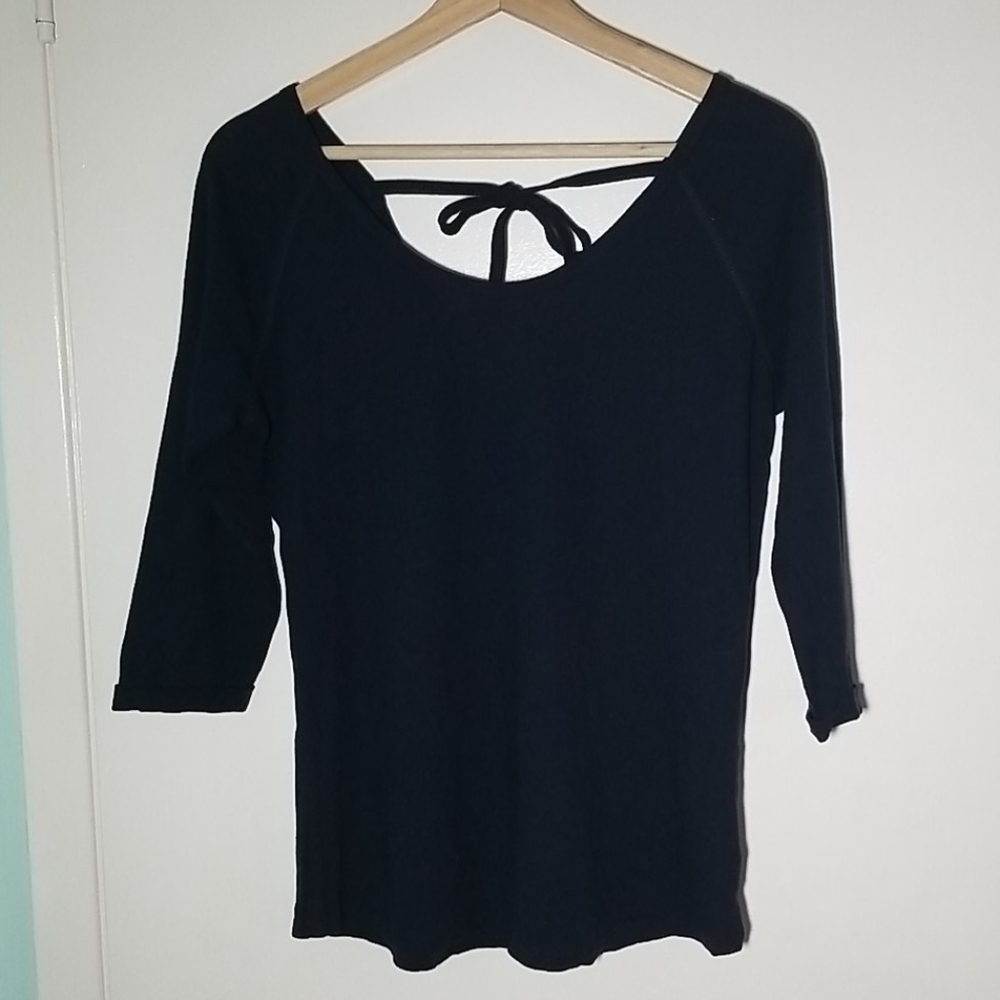 3/4 length sleeve 50%linen/50%cotton tshirt
